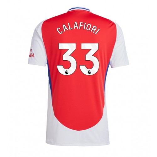 Dres Arsenal Riccardo Calafiori #33 Domaci 2024-25 Kratak Rukav